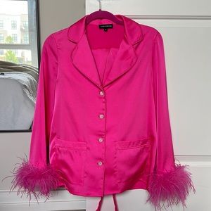 Nadine Merabi Darcie Hot Pink Pajamas